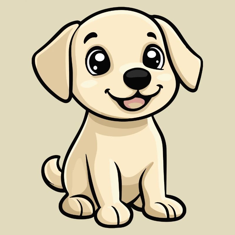 Labrador Hund Comic Niedlich