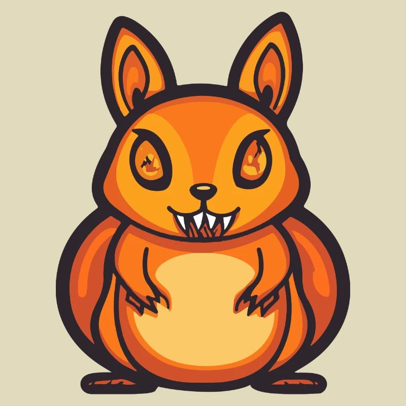 Squirrel Halloween Comic Funny