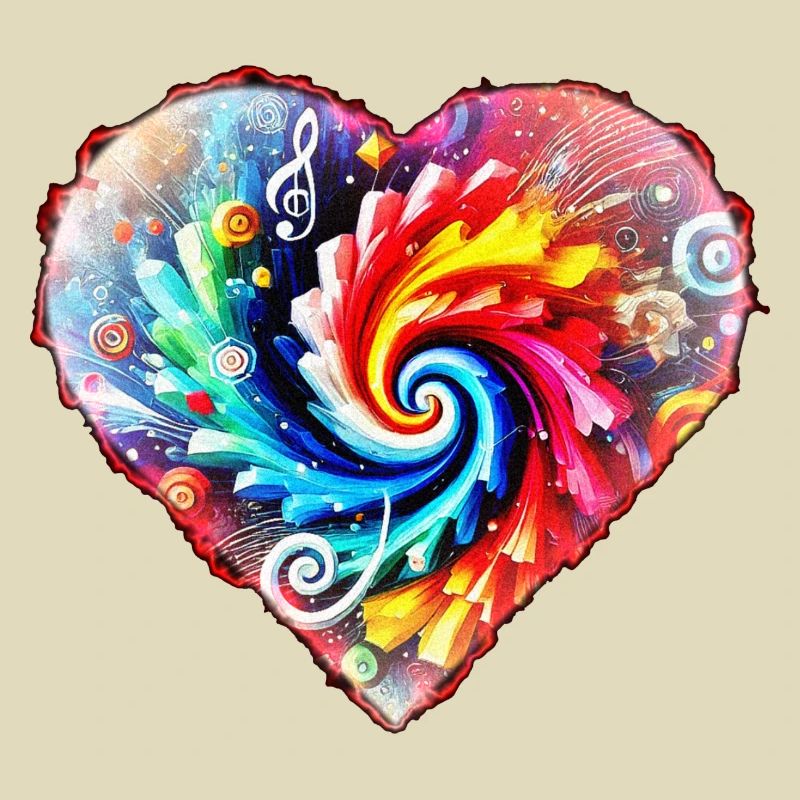 Psychedelisches Regenbogenherz