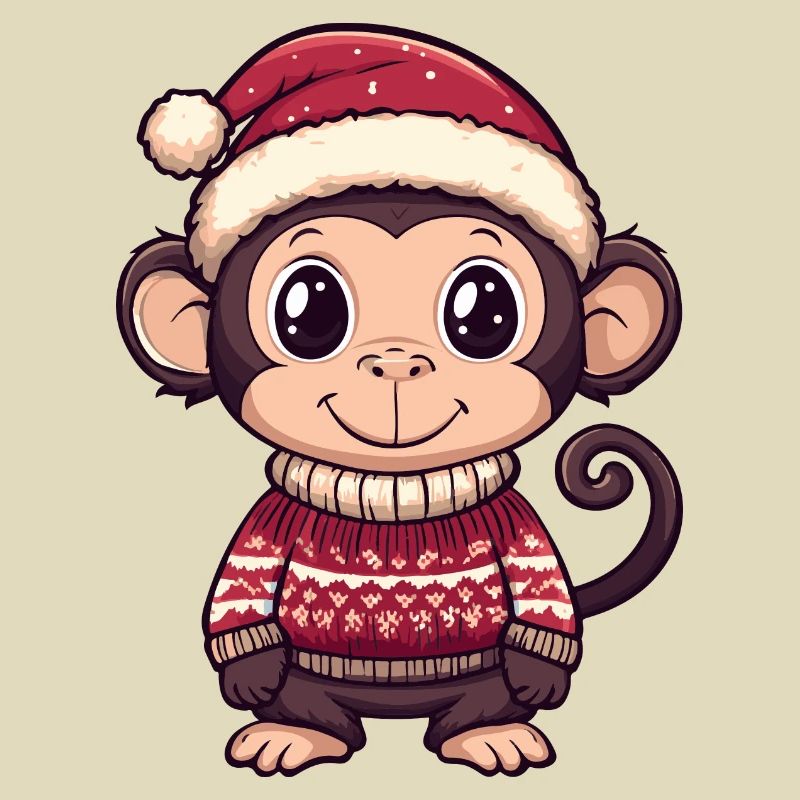 Affe Weihnachten Comic