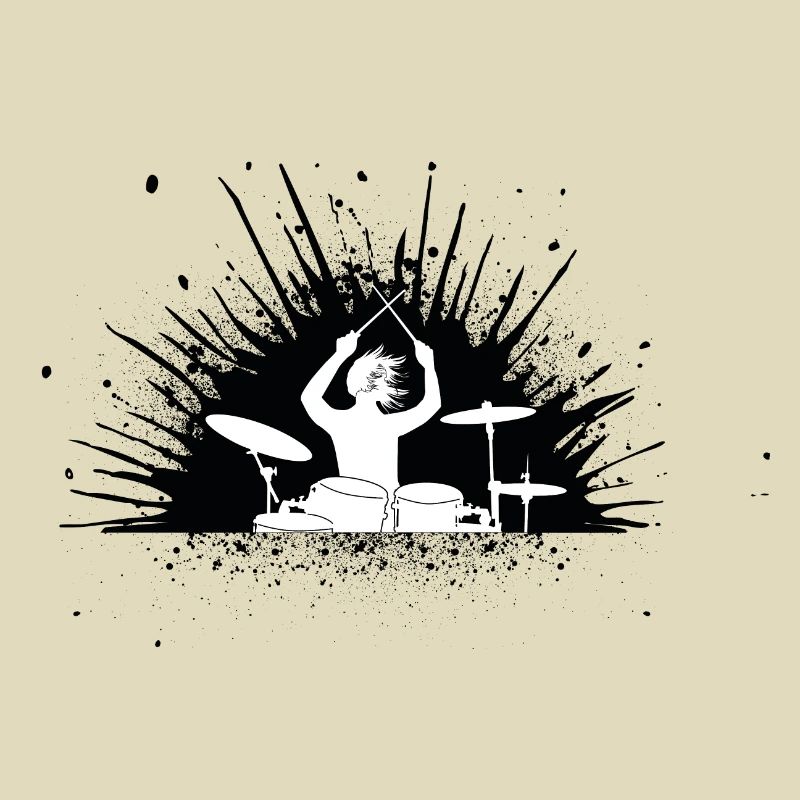 Drummer splash - auf hell