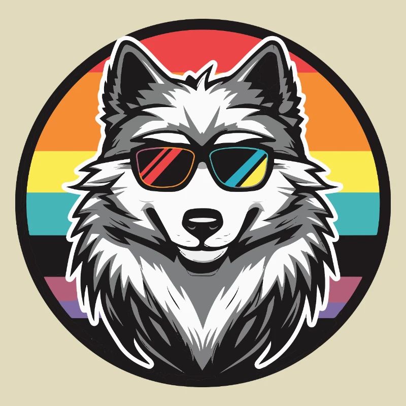 Wolf Comic Cool Sommer