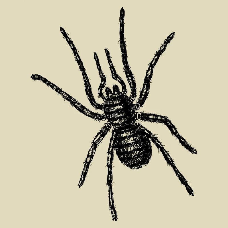 Une grosse araignée rampe au-dessus de vous