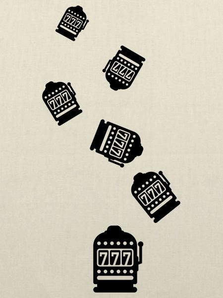 Einarmiger bandit Silhouette icon