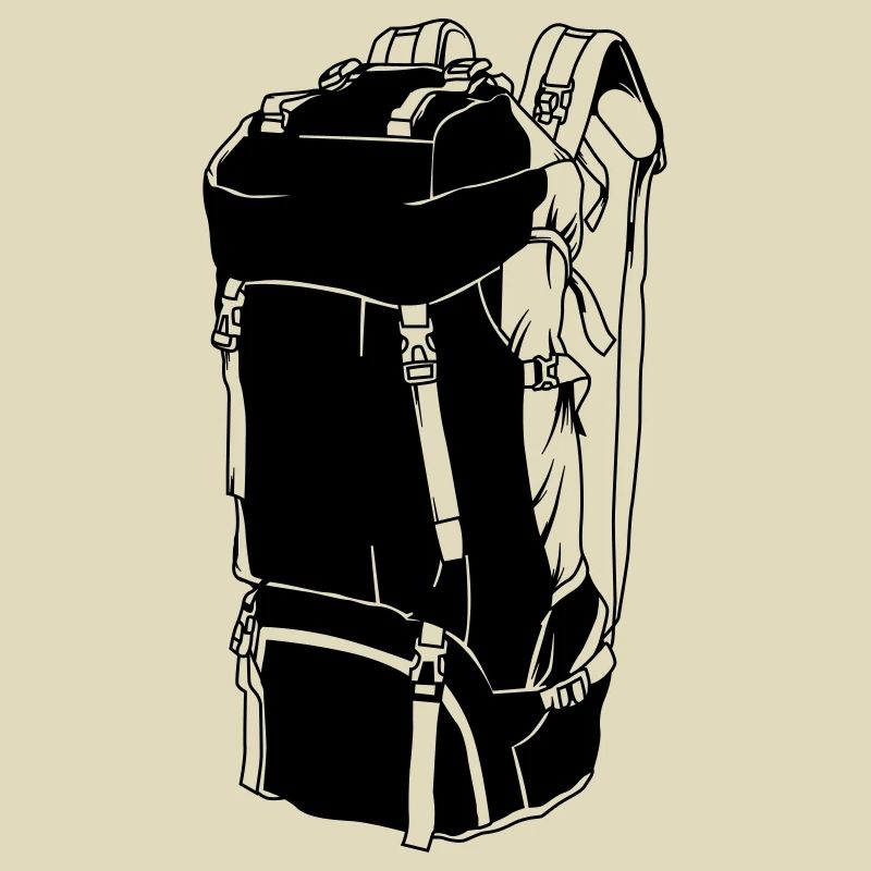 rucksack camping backpacker symbol