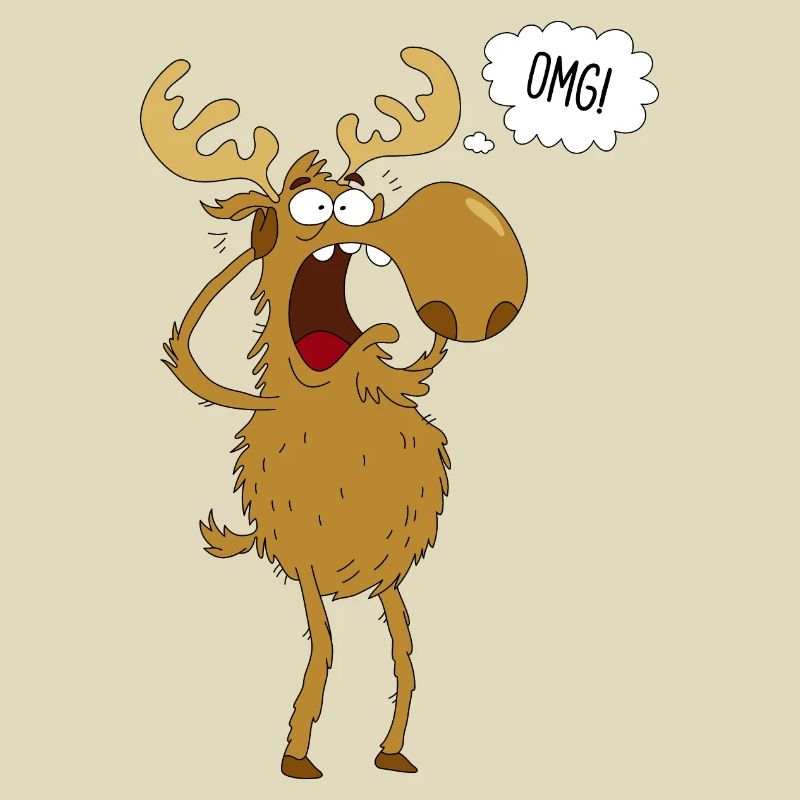 Frightened Moose