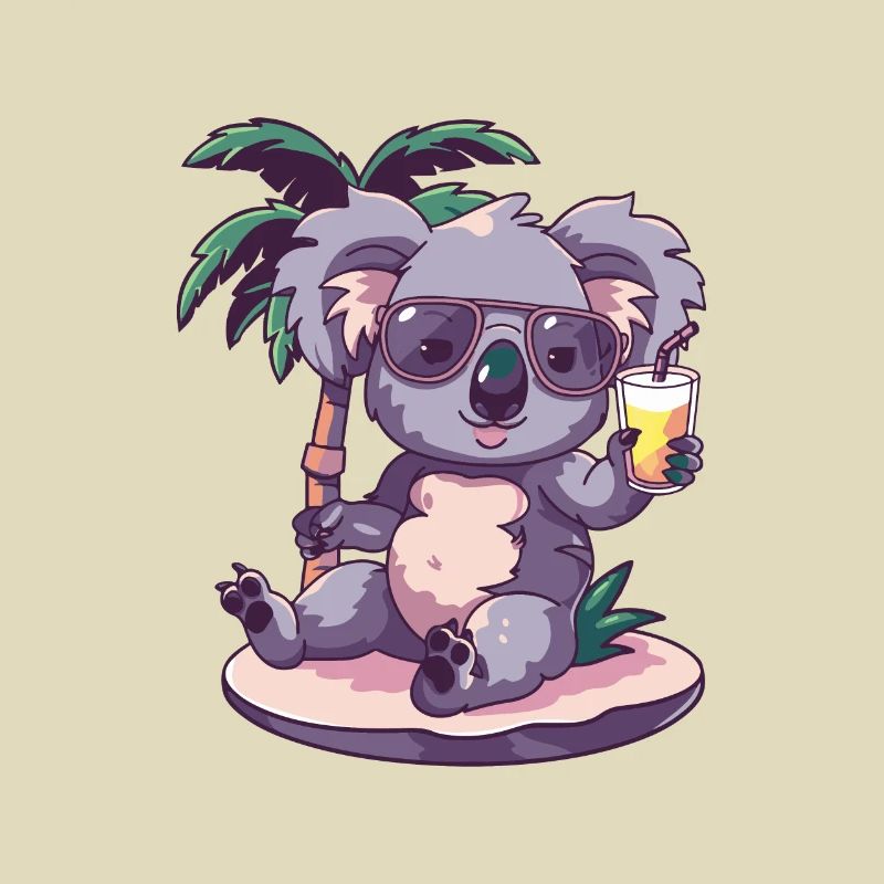 Koala Summer Beach Comic