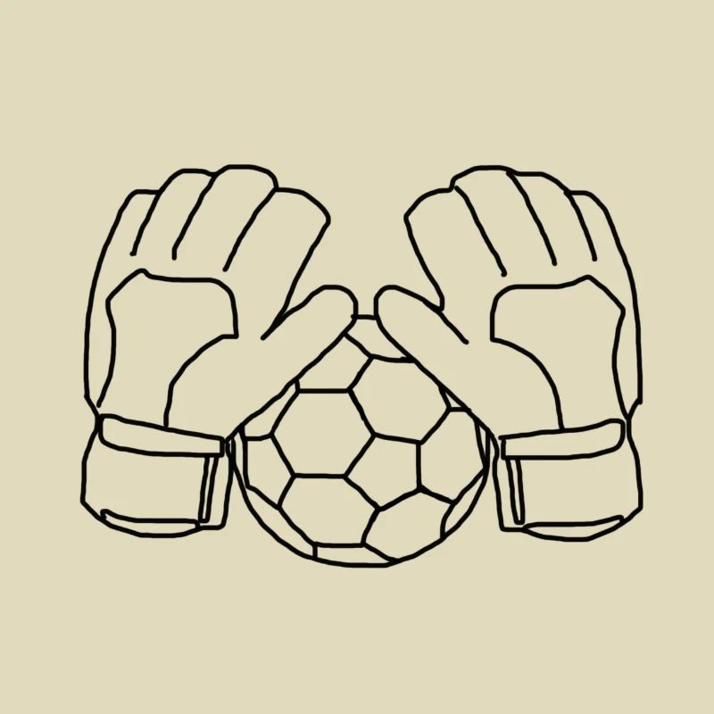 Fussball mit Handschuhen