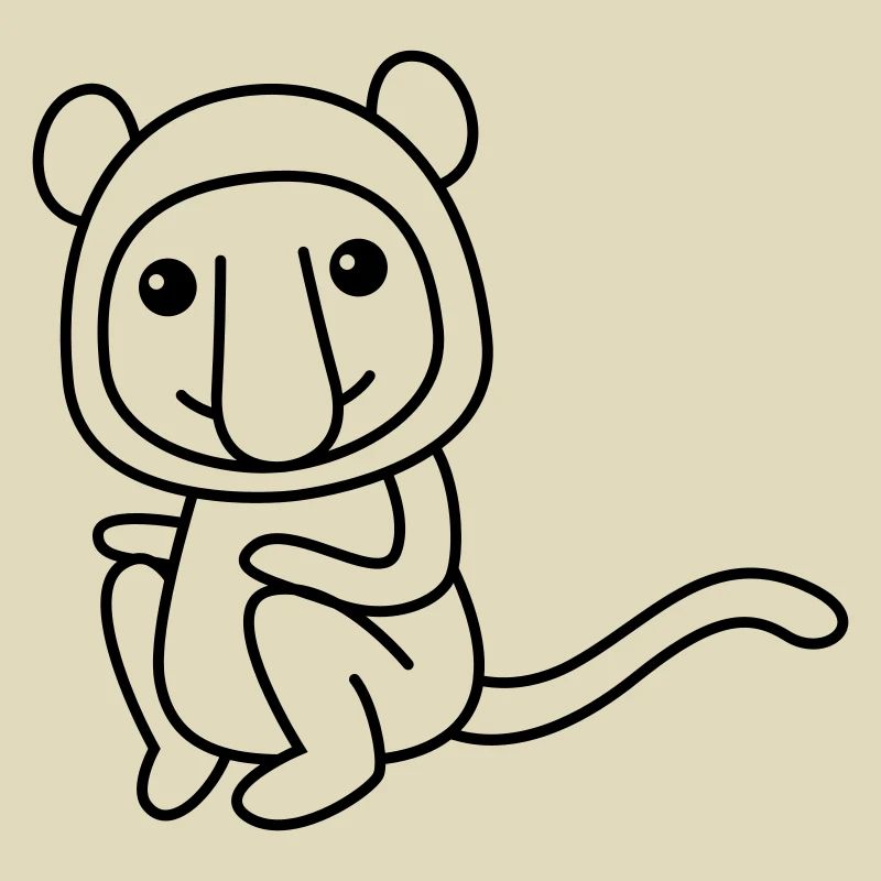 Affe comic Tier