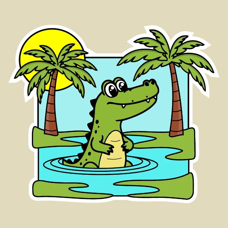 Ist das ein Krokodil oder ein Alligator im Sumpf?