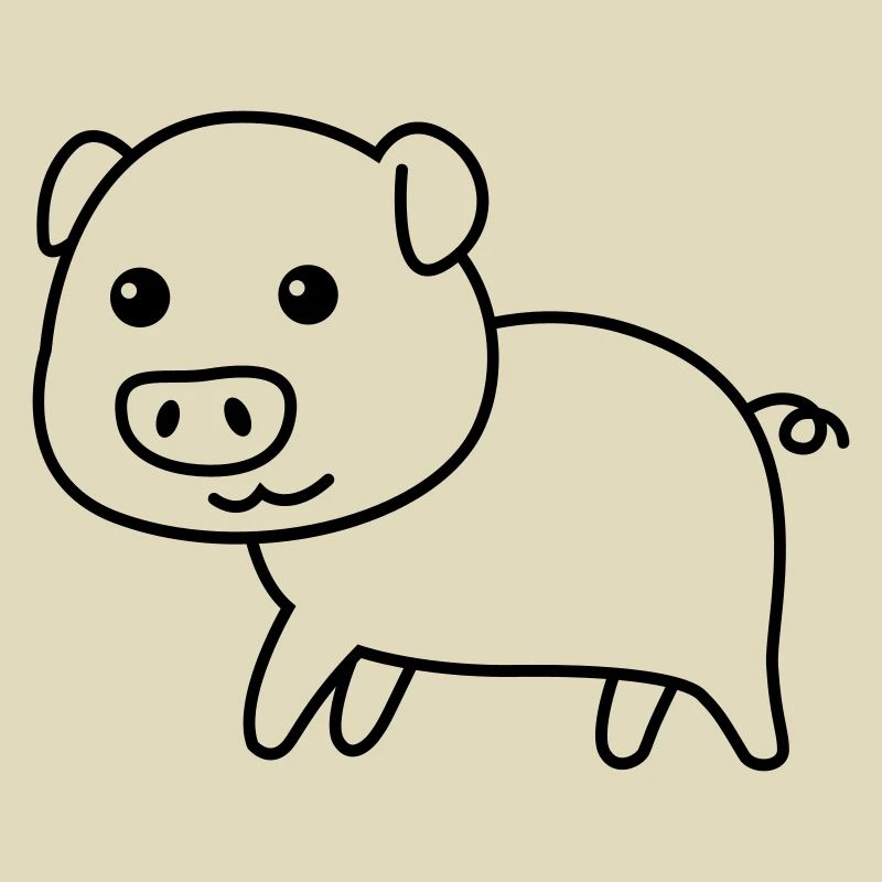 Schwein Comic Tier