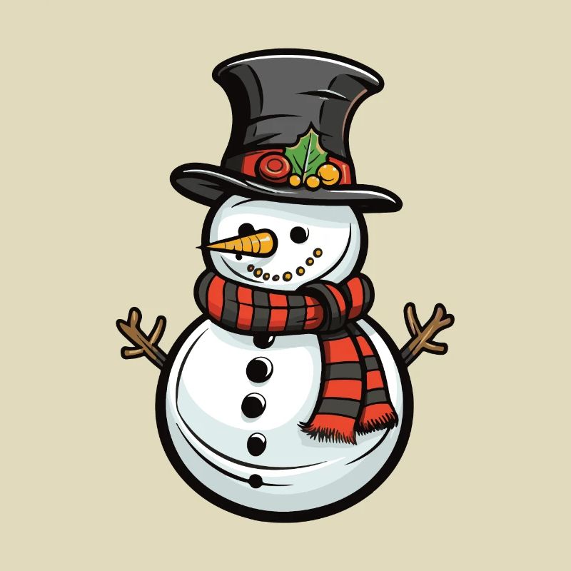 Schneemann Winter Comic