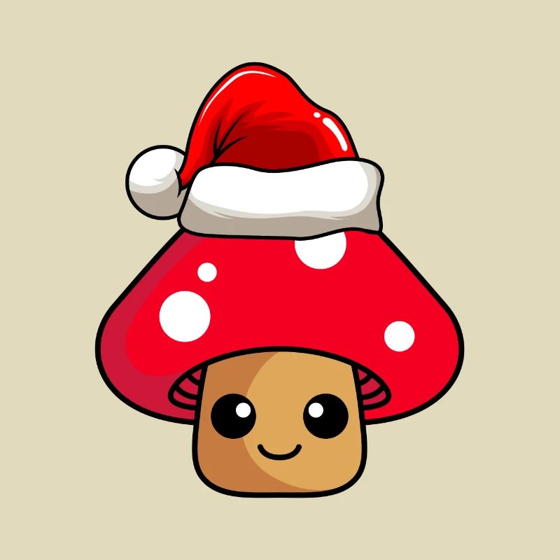 Champignon Noël Comic Noël