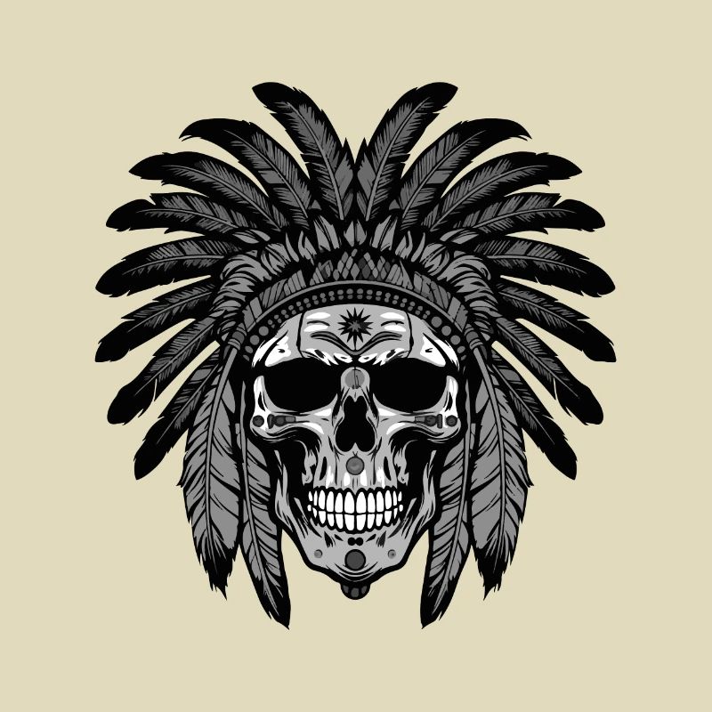 Apache Totenkopf Indianer Häuptling