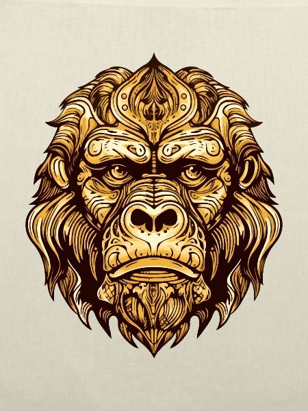 Gorilla Kopf Tier