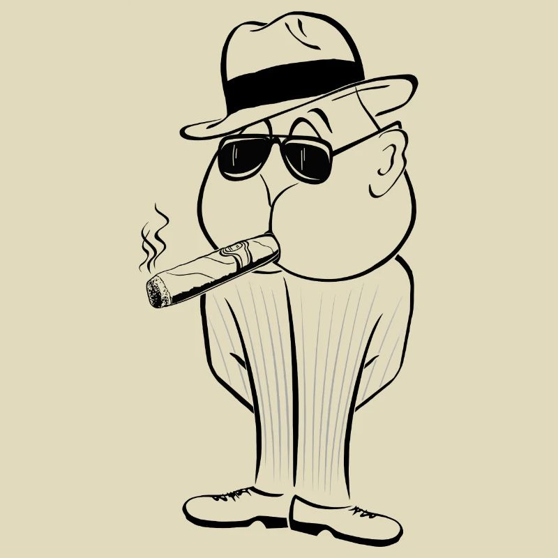 Mann mit Zigarre