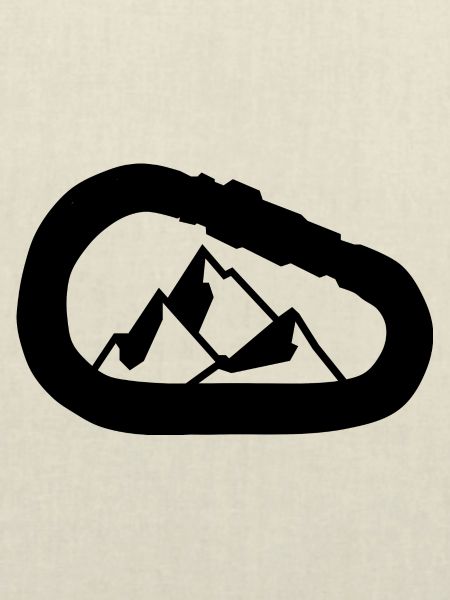 Klettern Karabiner mit Berge
