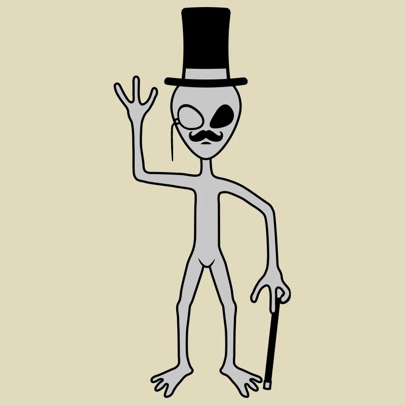 Sir Alien winkt freundlich