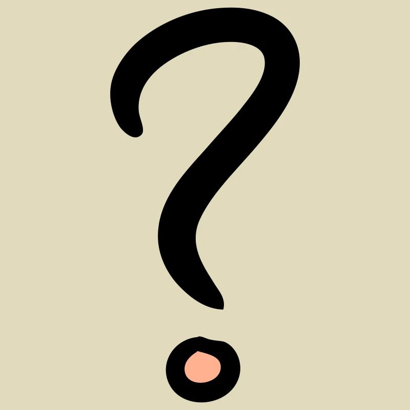 Symbole de point d’interrogation, dessin vectoriel de ponctuation