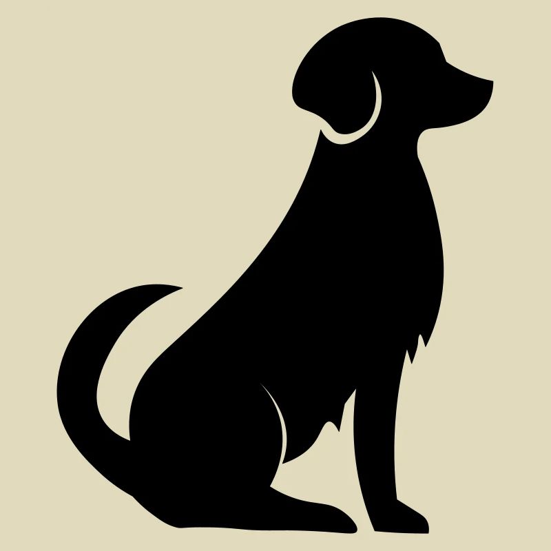 Dog vector shadow graphic. dog black shadow