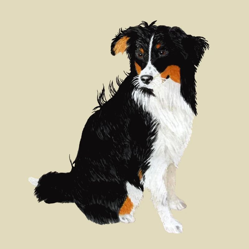 Aussie Nanouk, sitzend - Aquarell