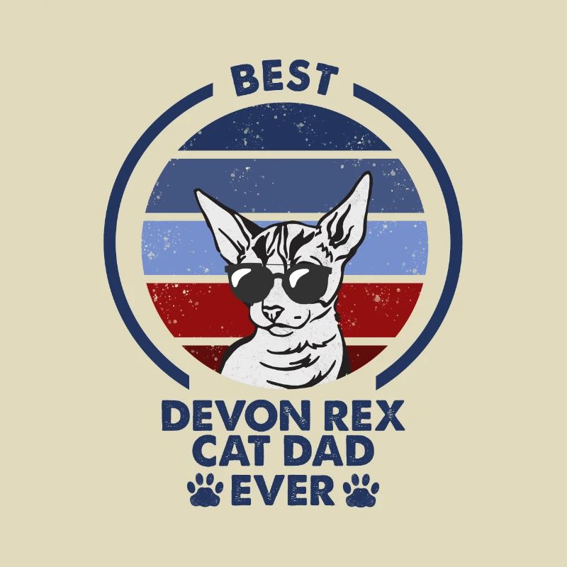 Cat Dad - Devon Rex Cat