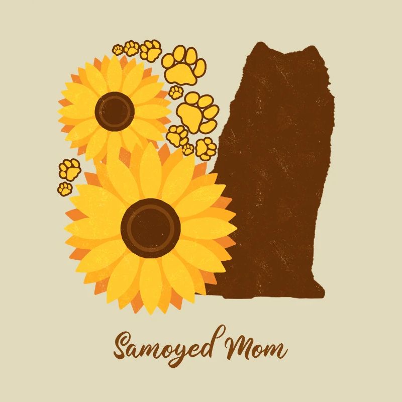 Sonnenblumenmutter - Samojede