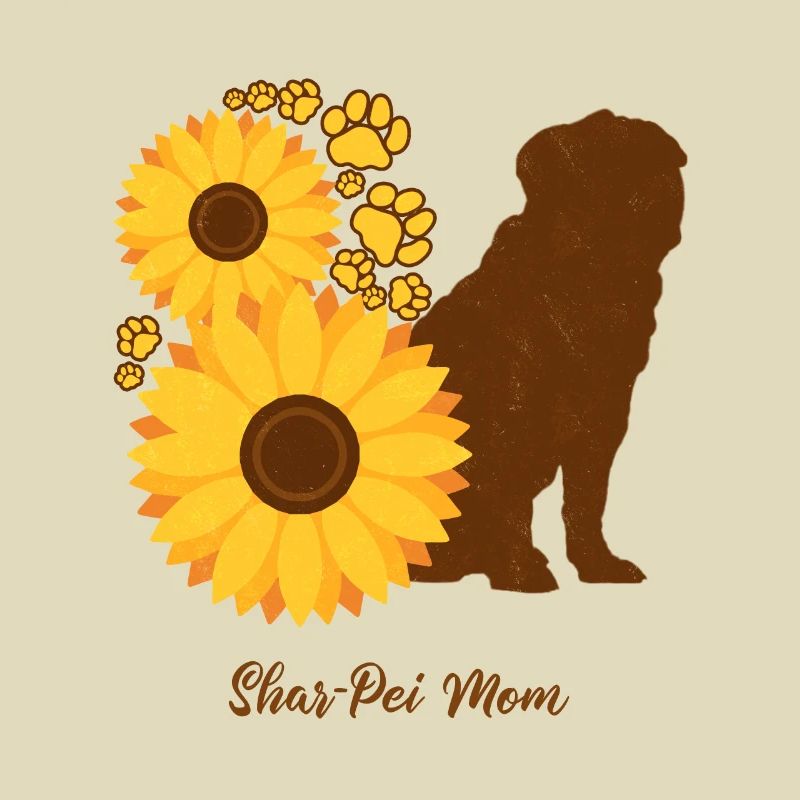 Sonnenblumenmutter - Shar-Pei