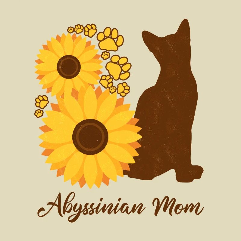 Sonnenblumenmutter - Abessinierkatze