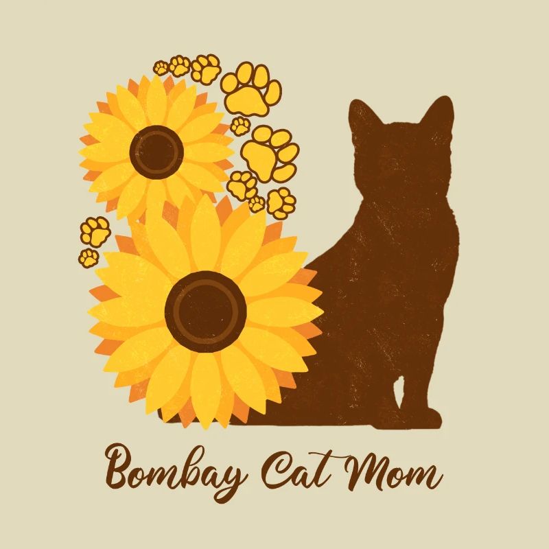 Sonnenblumen-Mutter - Bombay-Katze