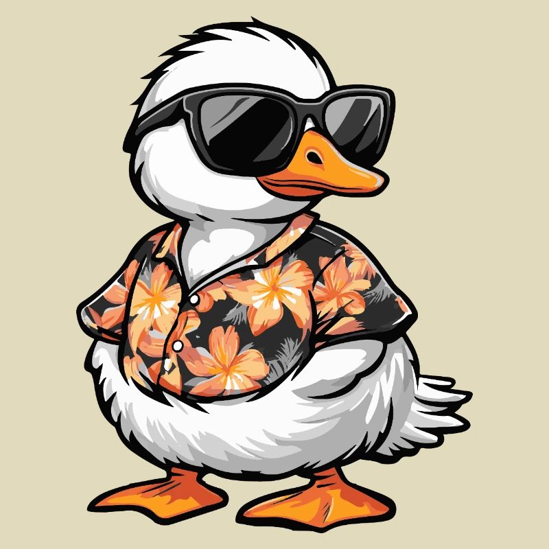Gans Comic Urlaub