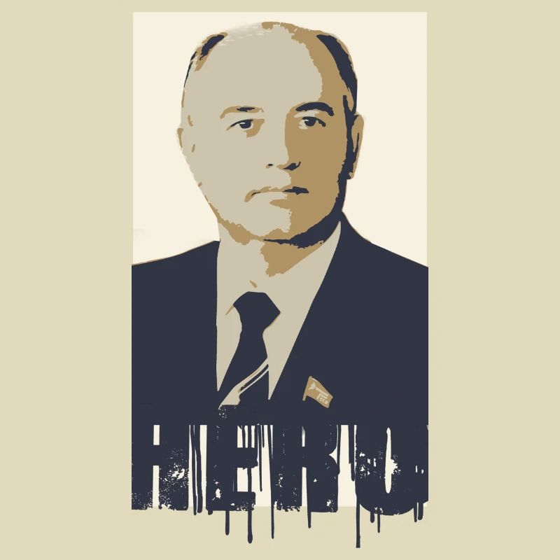 héros,graffiti,Mikhaïl Gorbatchev,Gorbatchev