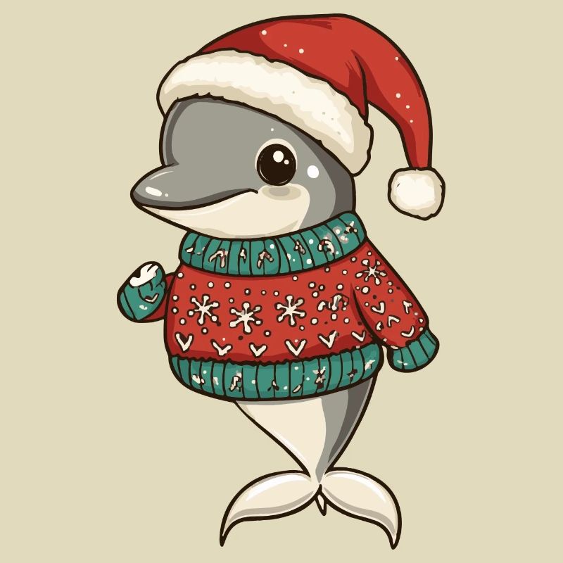 Delfin Weihnachten Comic