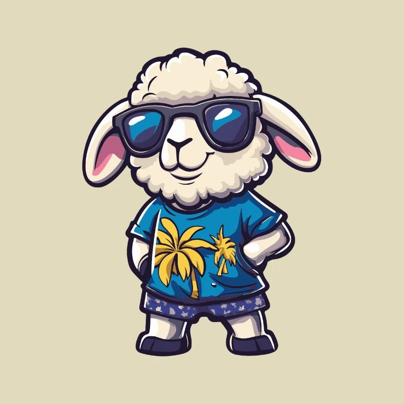 Sheep Comic Cool Summer