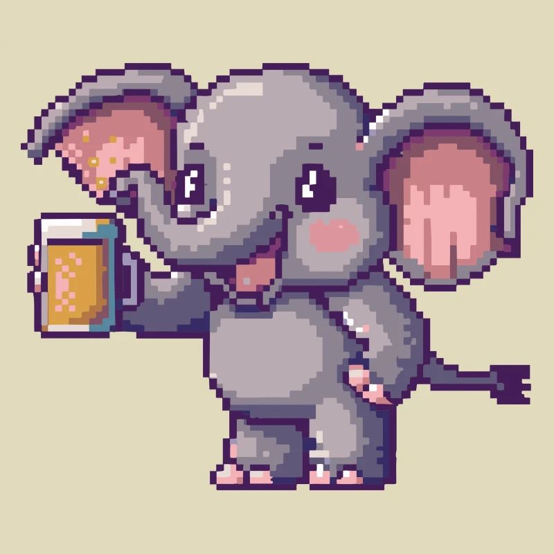 Elefant Bier Pixel