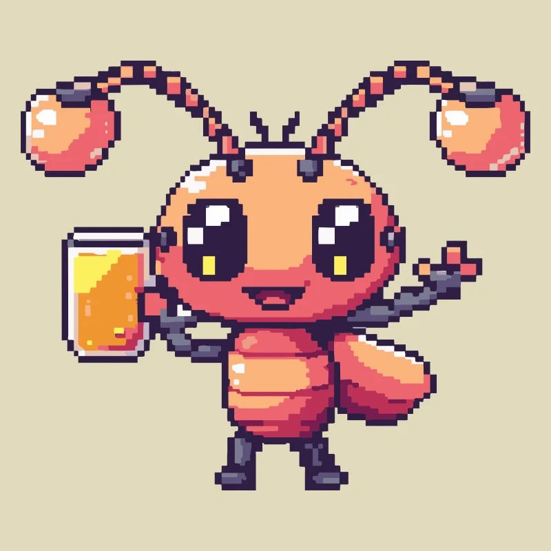 Ameise Bier Pixel