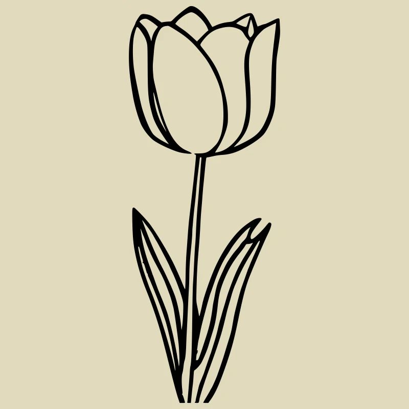Tulipe simple comme illustration vectorielle