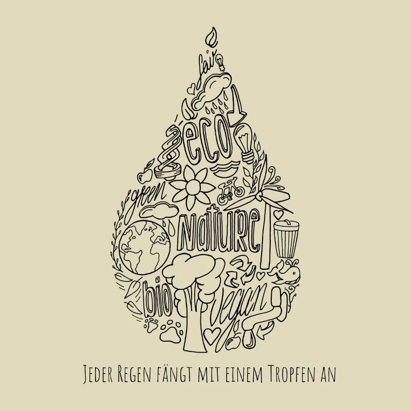 Umweltsymbol mit Spruch