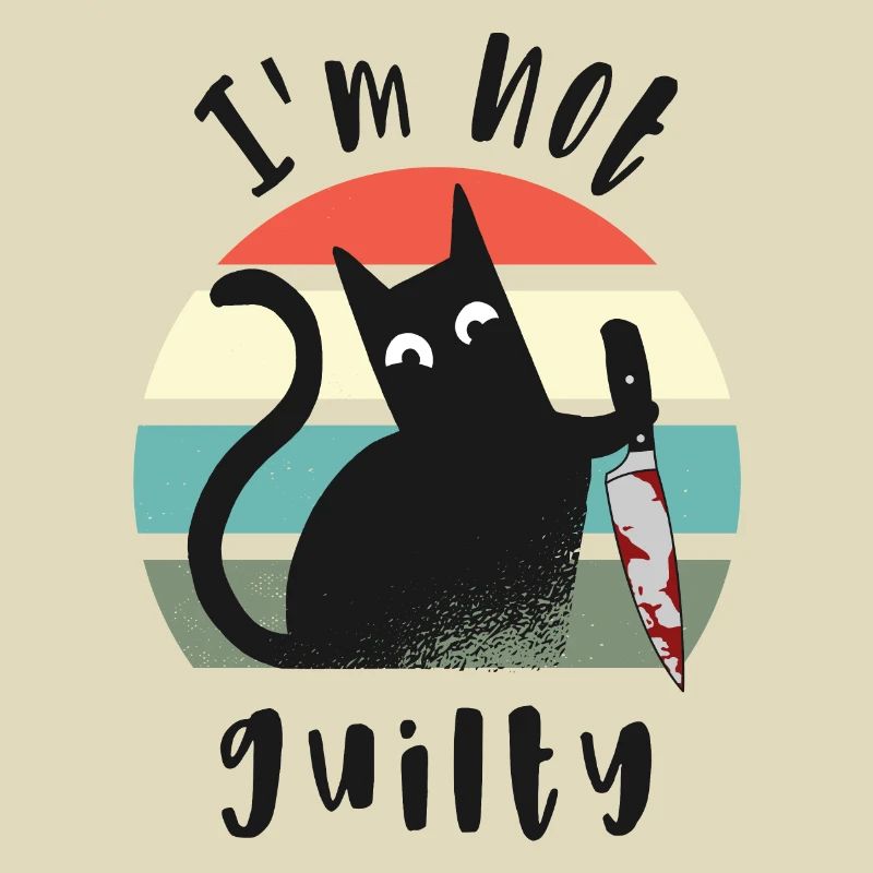 Ich bin unschuldig, Katze mit Messer
