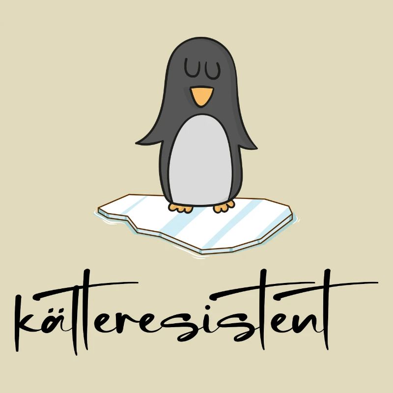 Eisbaden kälteresistenter Eisbader-Pinguin