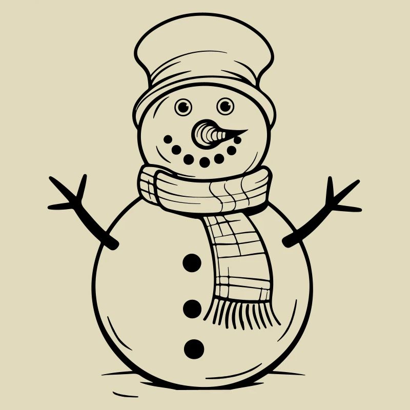 Schneemann Winter Comic