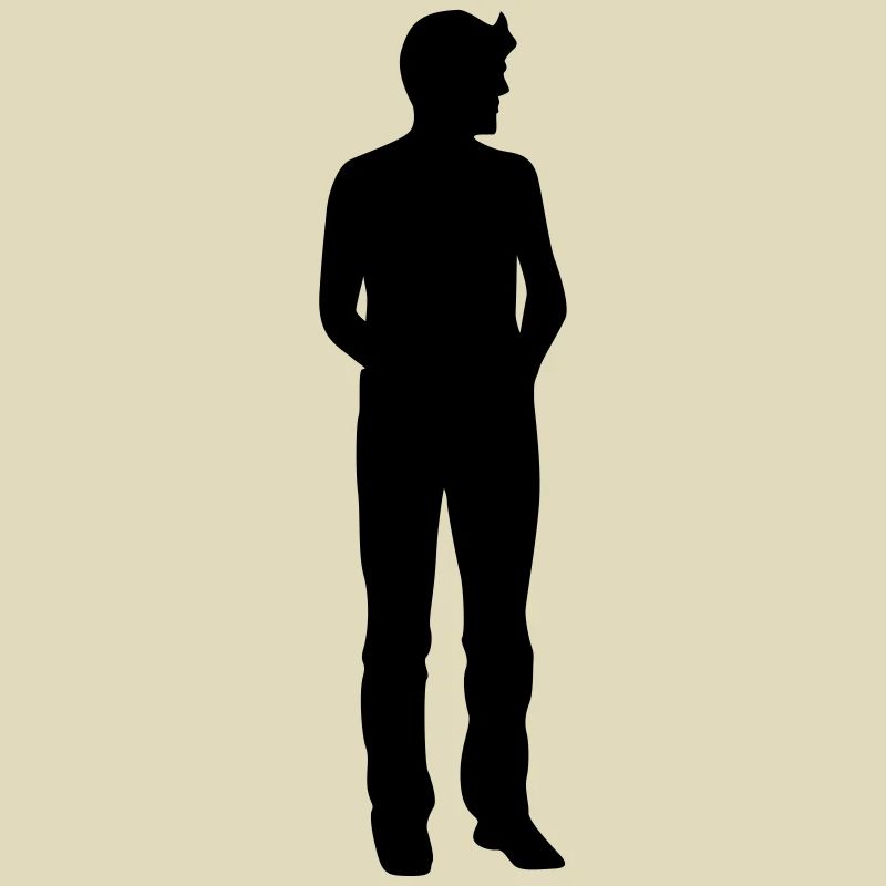 Mann Körper Silhouette Vektor-Design