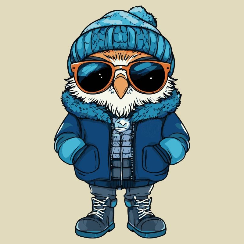 Eule Winter Comic