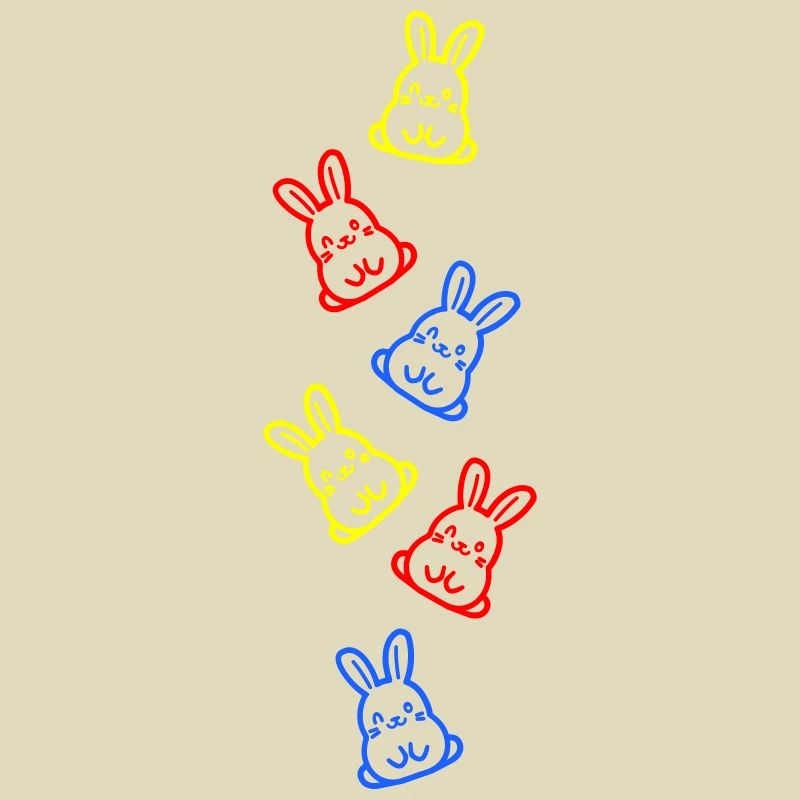 Bunny Multicolored Easter Bunny Symbol Easter