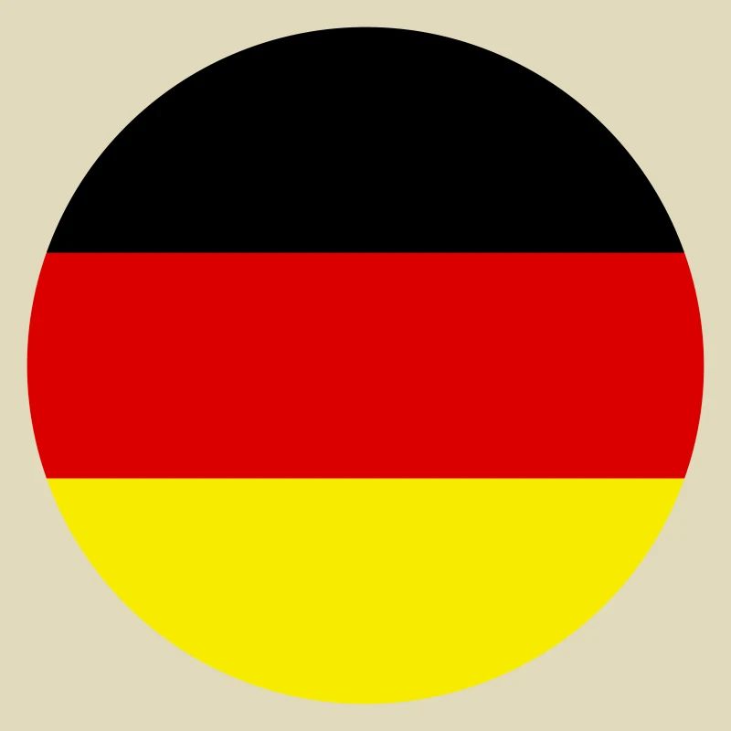 Flag Germany Germany Three Colors Vector Round