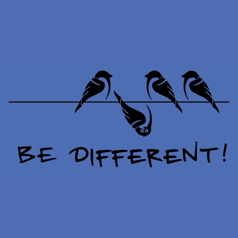 Spatz Vogel be different Sei anders cool Geschenk