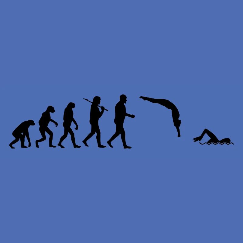 Schwimmer Shirt · Darwins Evolution · Geschenk