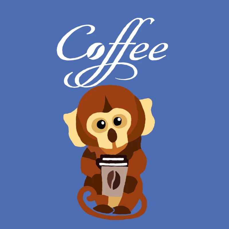 Käffchen Coffee Kaffee Affe Cafe Kaffeebohne