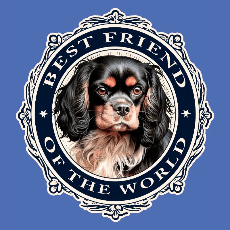 Bester Freund der Welt Cavalier Schwarz &; Hellbraun