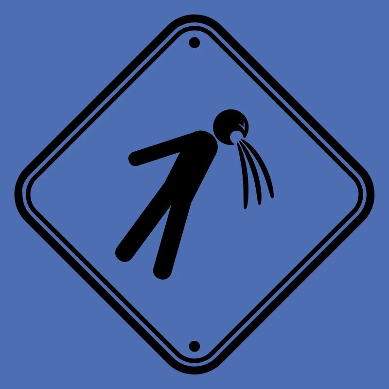 shield caution note vomit vomit